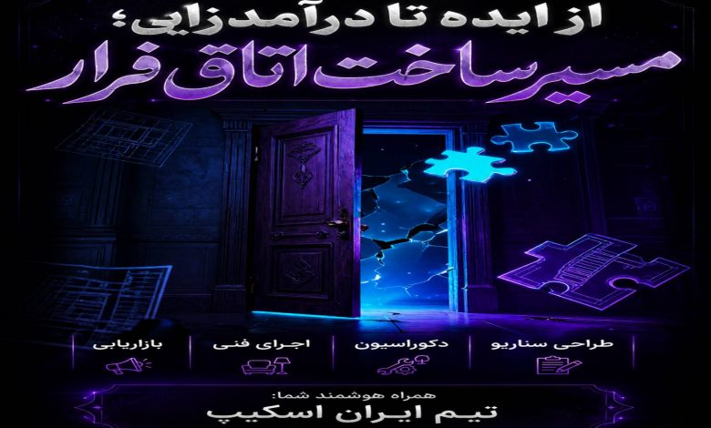 راهنمای جامع ساخت اتاق فرار؛ از ایدهپردازی تا درآمدزایی پایدار با ایران اسکیپ 1 Picsart 26 08 11 05 01 17 661
